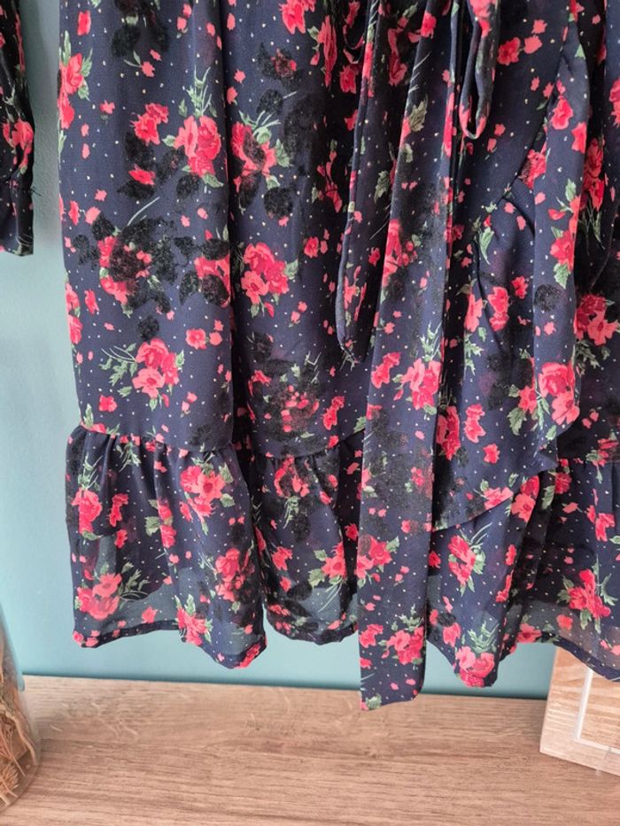 Robe bleu marine et rouge, manches longues, lili et lala taille 40 - photo numéro 5