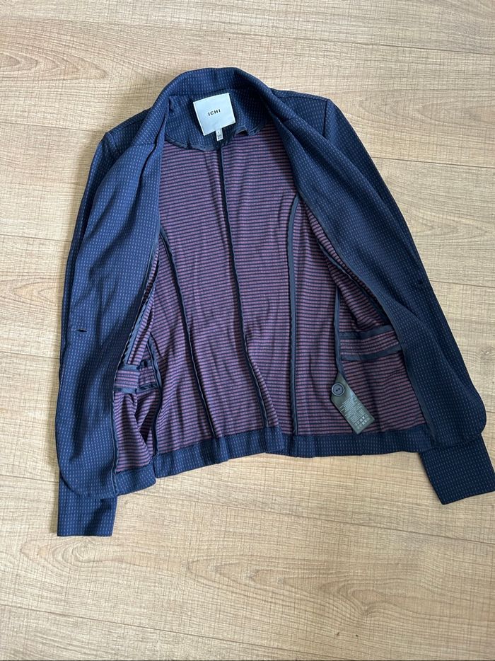 Blazer bleu marine ICHI taille S jamais porté - photo numéro 8
