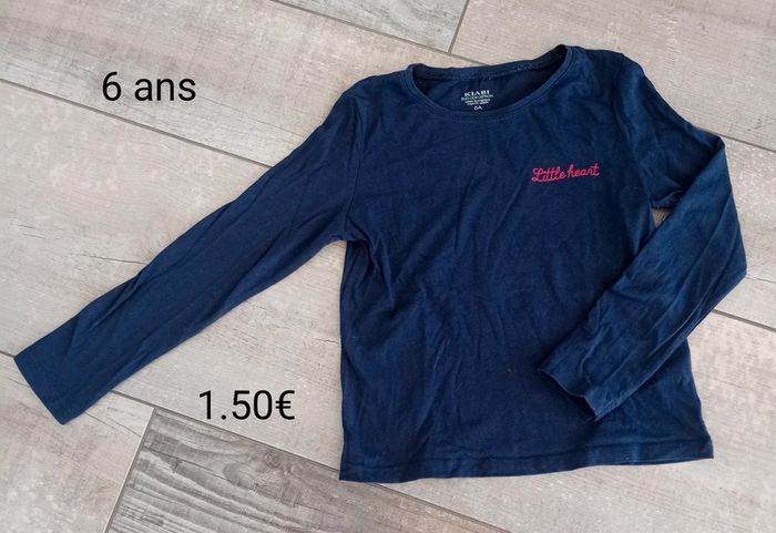 Tee shirt manches longues 6 ans fille