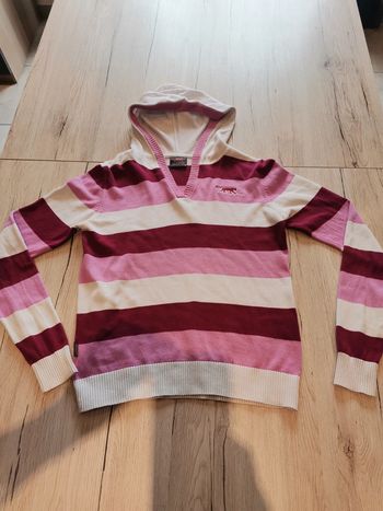 Pull Airness rose et blanc taille S