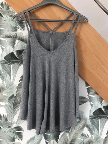 Débardeur large fluide gris