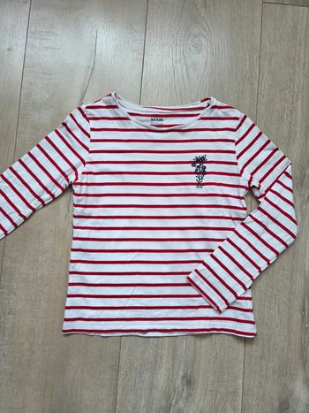 T-shirt rayé rouge 6 ans