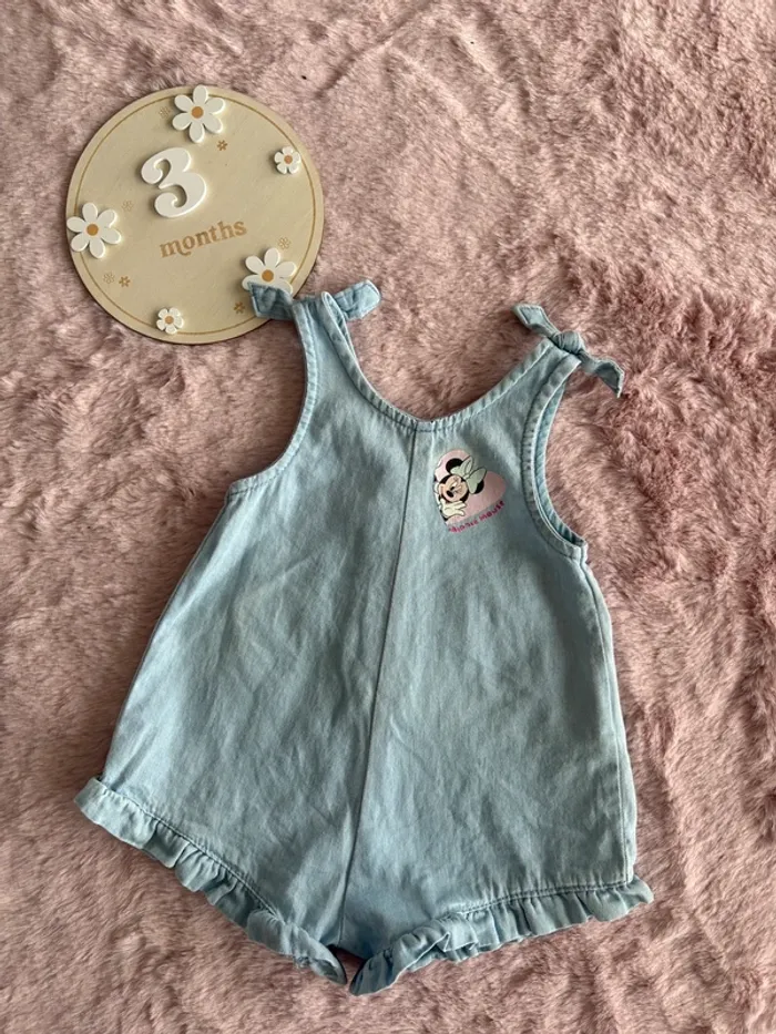 Barboteuse 3 mois Minnie bleu