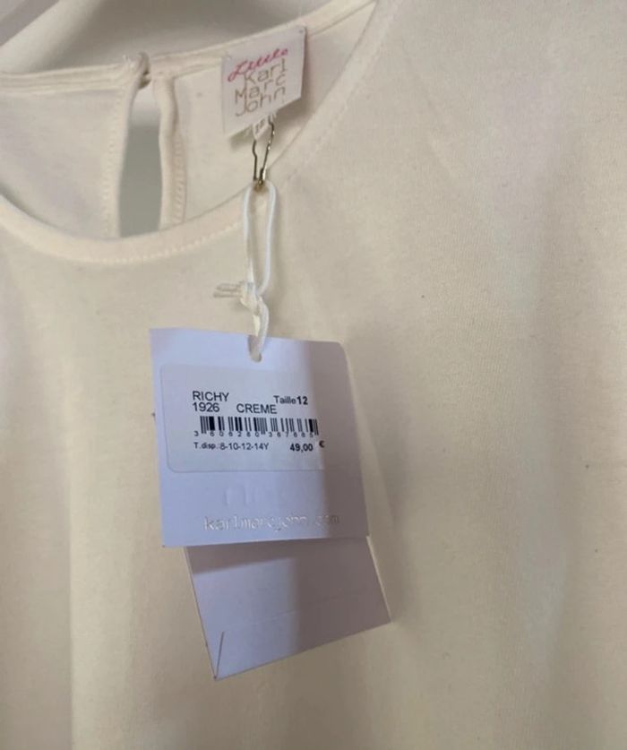 Robe T-shirt, Little Karl Marc John taille 12 ans Neuf  Valeur 49e - photo numéro 4
