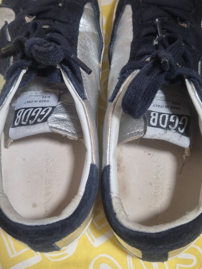 Basket fille golden goose argenté bleu marine 33 - photo numéro 2