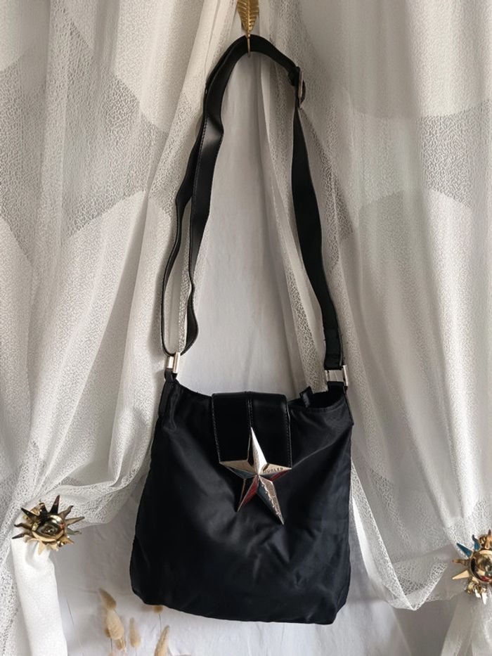Sac bandoulière toile et cuir | Thierry Mugler |Zenith 13 - photo numéro 3