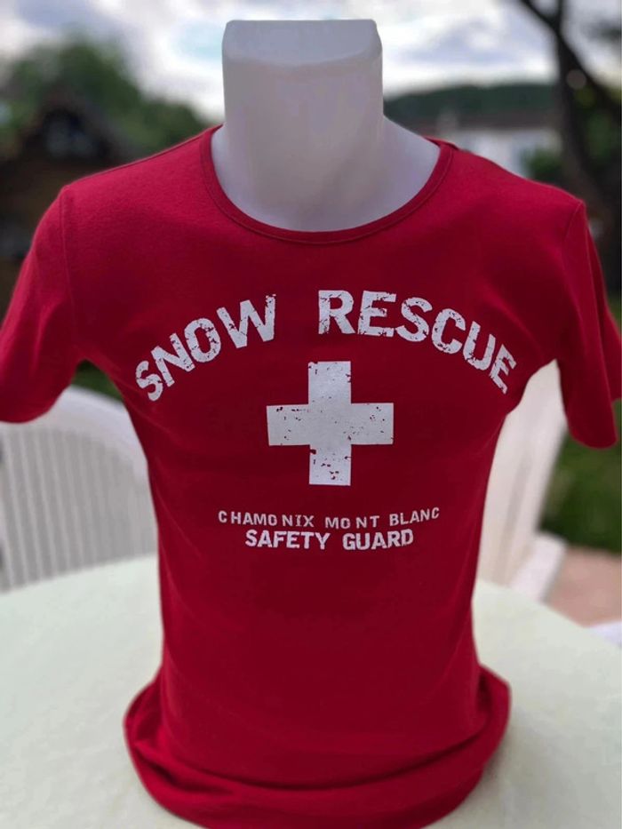 T shirt Spirit rouge taille L chamonix mont blanc