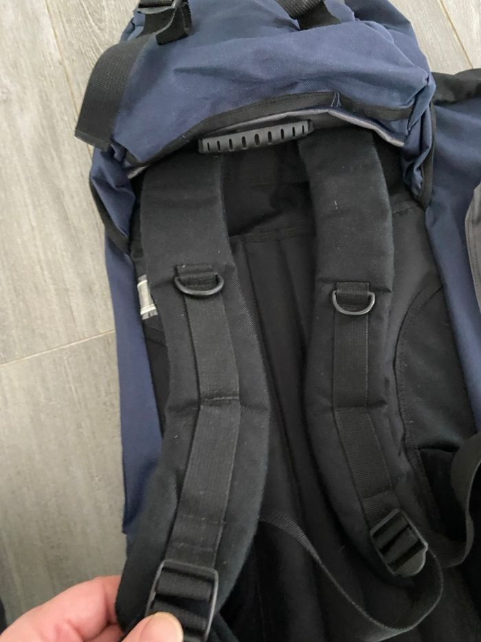 Grand Sac à Dos Randonnée / Voyage "Le Toit du Monde" - Bleu et Gris - photo numéro 8