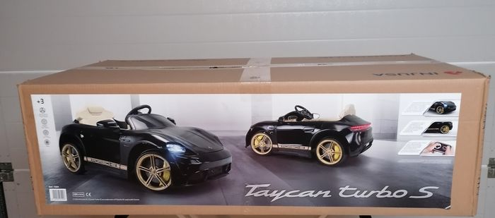Voiture Électrique Porsche Taycan S 12V Noir avec télécommande | Injusa neuf emballé, jamais ouvert  envoie possible par relais colis uniquement. - photo numéro 6