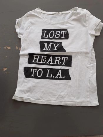 T shirt blanc et noir 10/12 ans