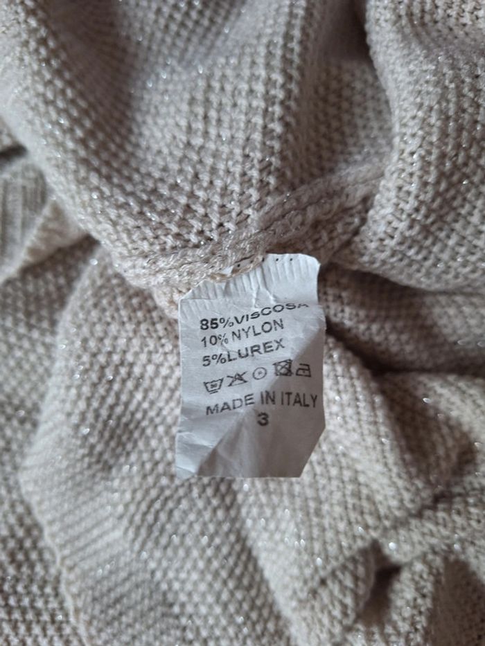 Haut pull beige pailleté femme M 38 - photo numéro 5
