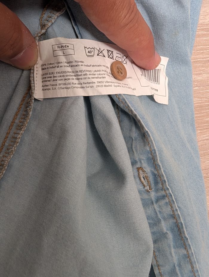 chemise homme in extenso, taille L (regular) , 100% coton - photo numéro 3