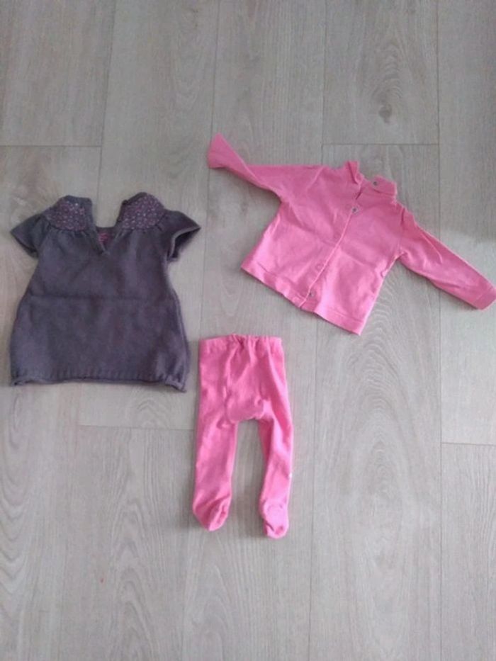 Ensemble 3 pièces fille Gémo 3 mois - photo numéro 2