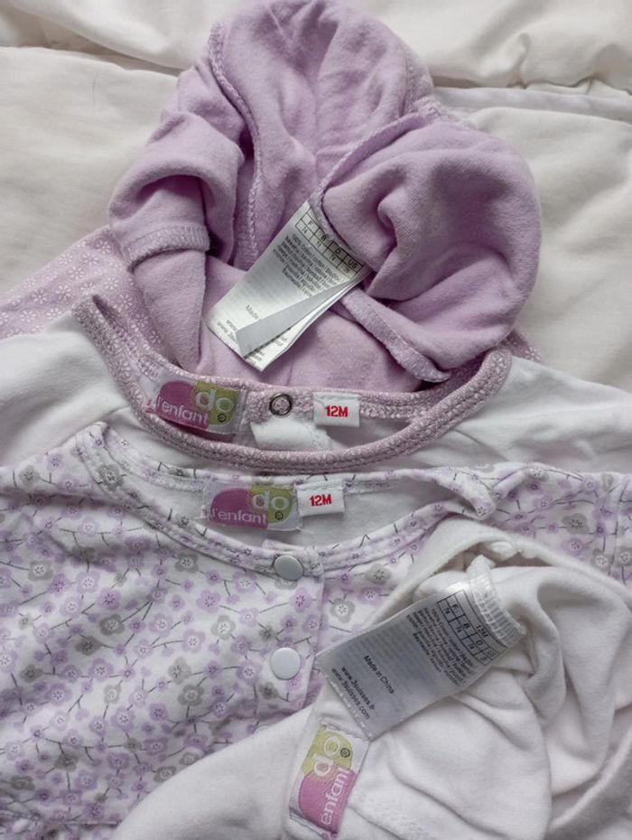 Lot 2 pijamas 2 PCS sans pied 12 mois 74 cm l enfant do - photo numéro 2