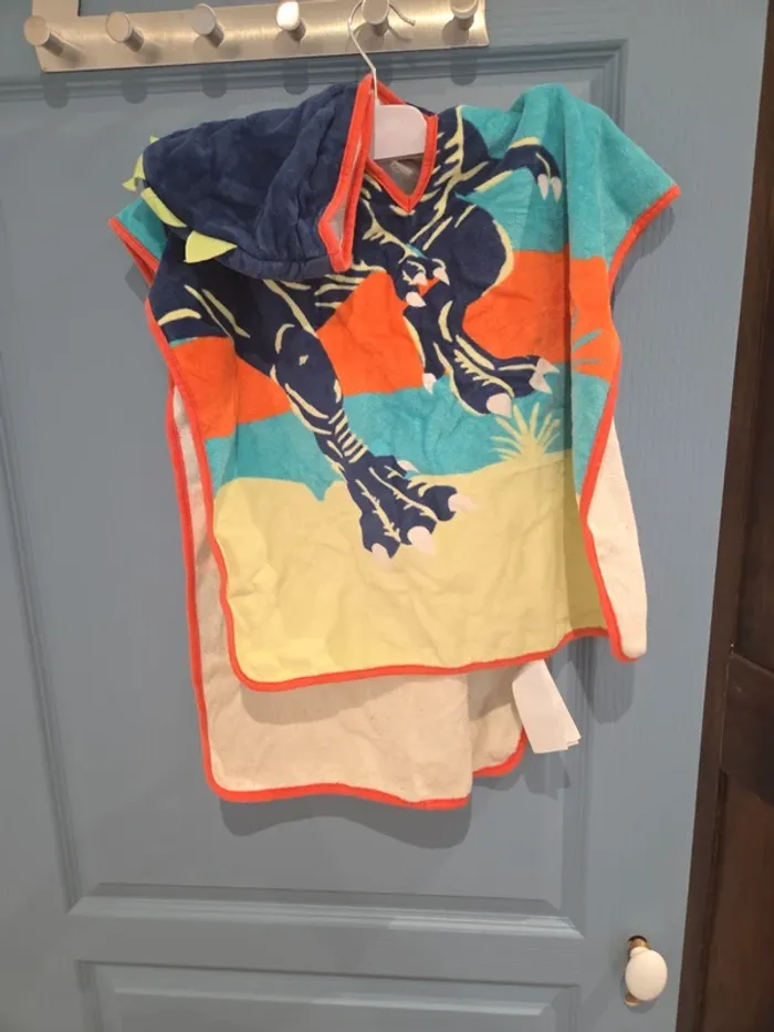 Poncho de bain dinausore sergent major pour enfant 2-5 ans - photo numéro 2