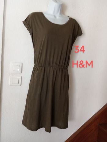 Robe coton avec poches femme 34