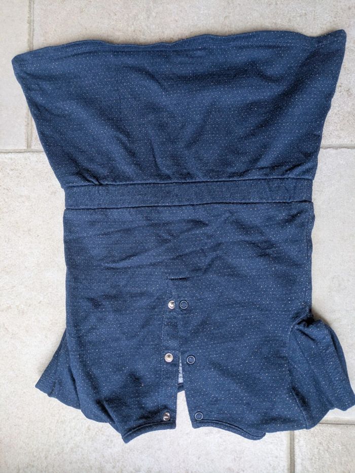 Robe fille bleu dorée melle bonheur très bon état - photo numéro 3