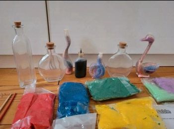 Jeu de société Déco Sable Décoration sable avec pots (en verre + plastique)