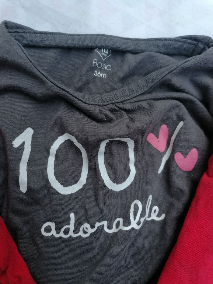 Lot de 6 t-shirts manches longue 36 mois - photo numéro 2