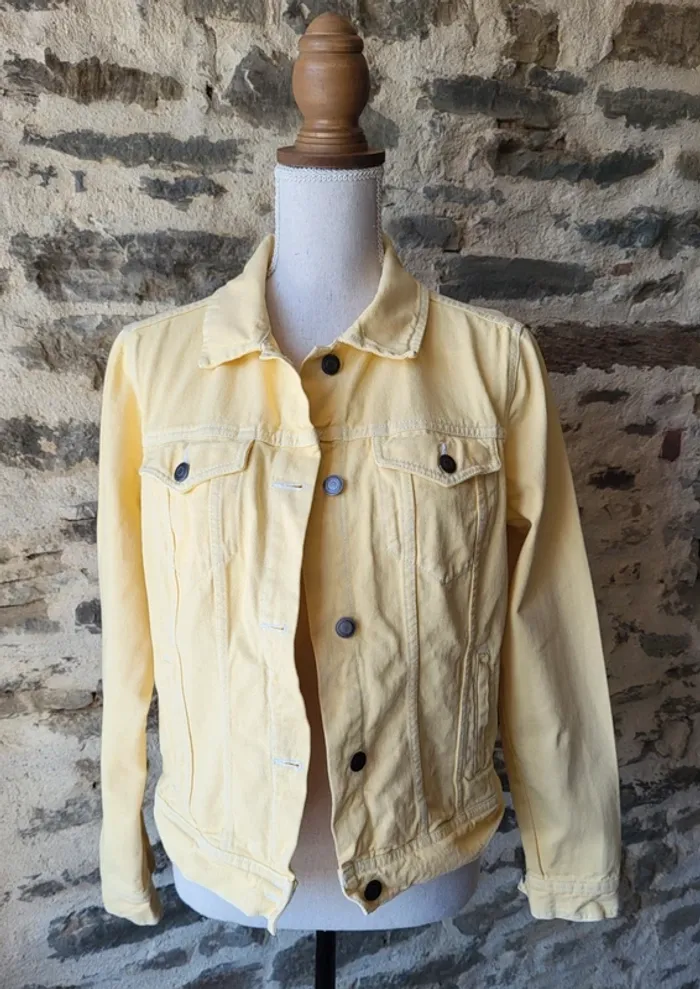 Veste en jean jaune Kiabi Taille 38
