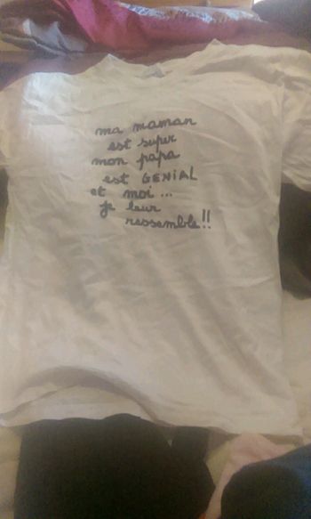 Tee shirt humoristique fille 7/8 ans