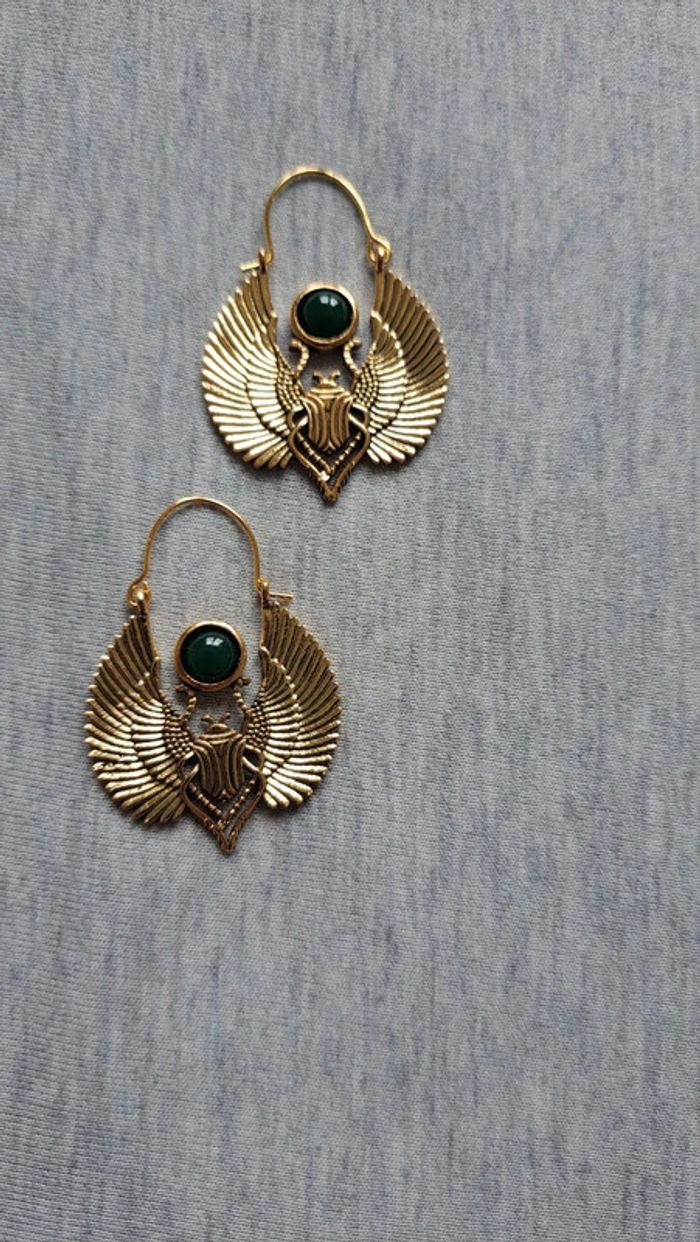 Boucles d'oreilles Scarabée - photo numéro 3