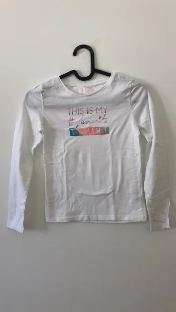 Tee shirt à manche longue blanc