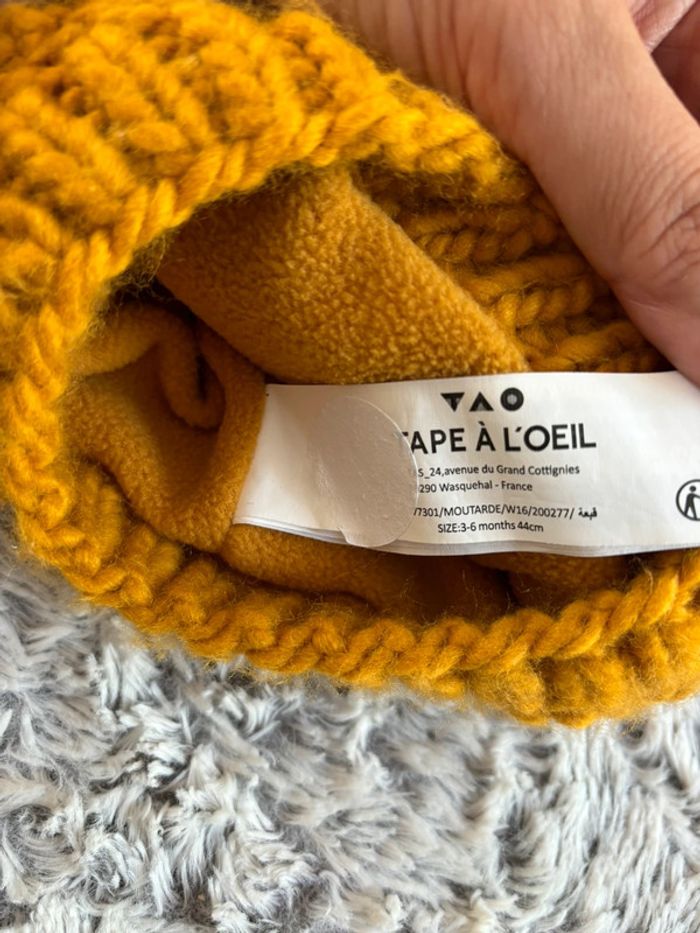 Bonnet laine moutarde - photo numéro 3