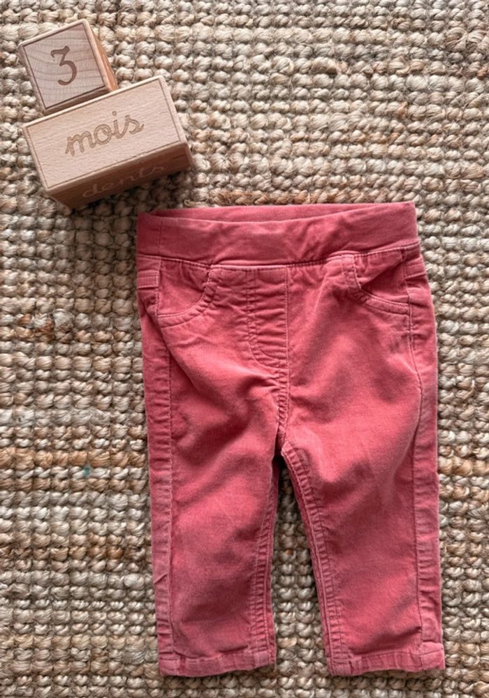 Jegging velours côtelé TAO 3mois / 60cm