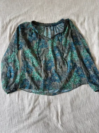 Blouse manches longues IKKS, taille 36 fleuris