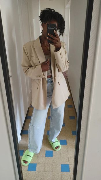 Veste blazer oversize épaulette vintage