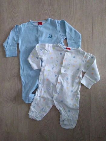 Lot de 2 pyjamas coton TEX 6 mois