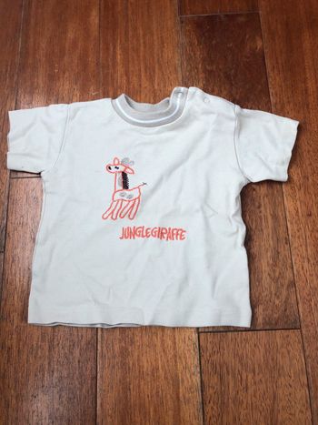 Tee shirt beige et orange