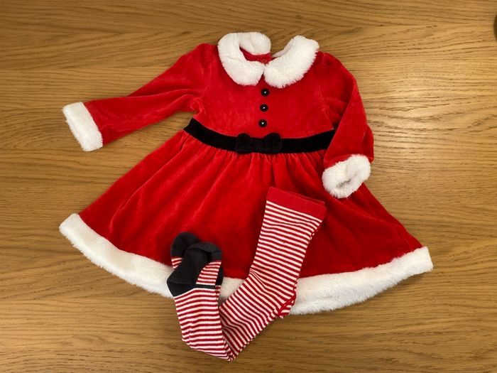 Baby Club Ensemble robe et collants de Noël Taille 4 ans - photo numéro 2