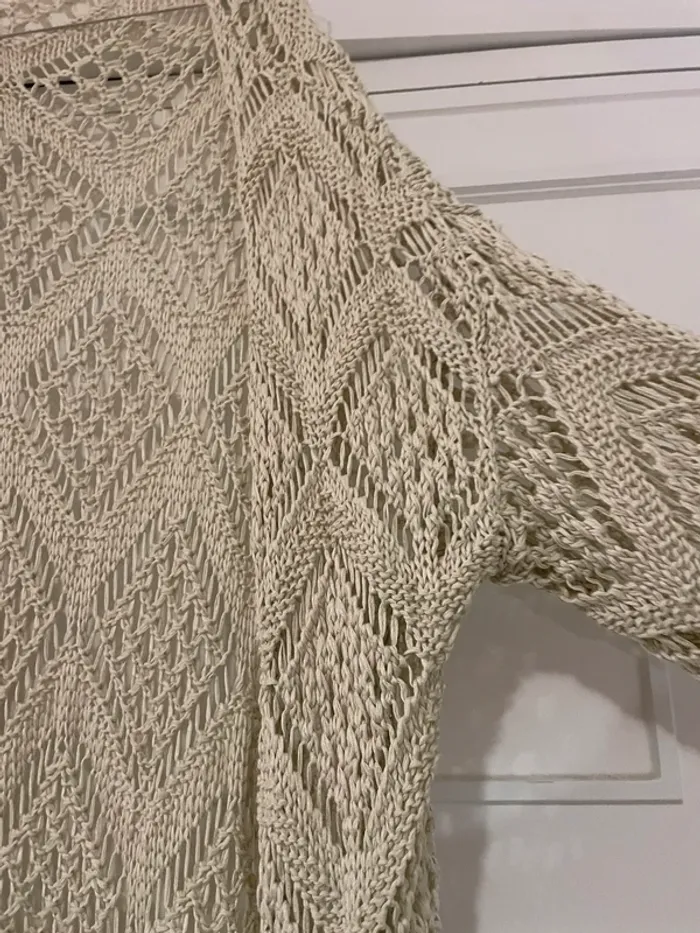 Cardigan lungo beige - photo numéro 2