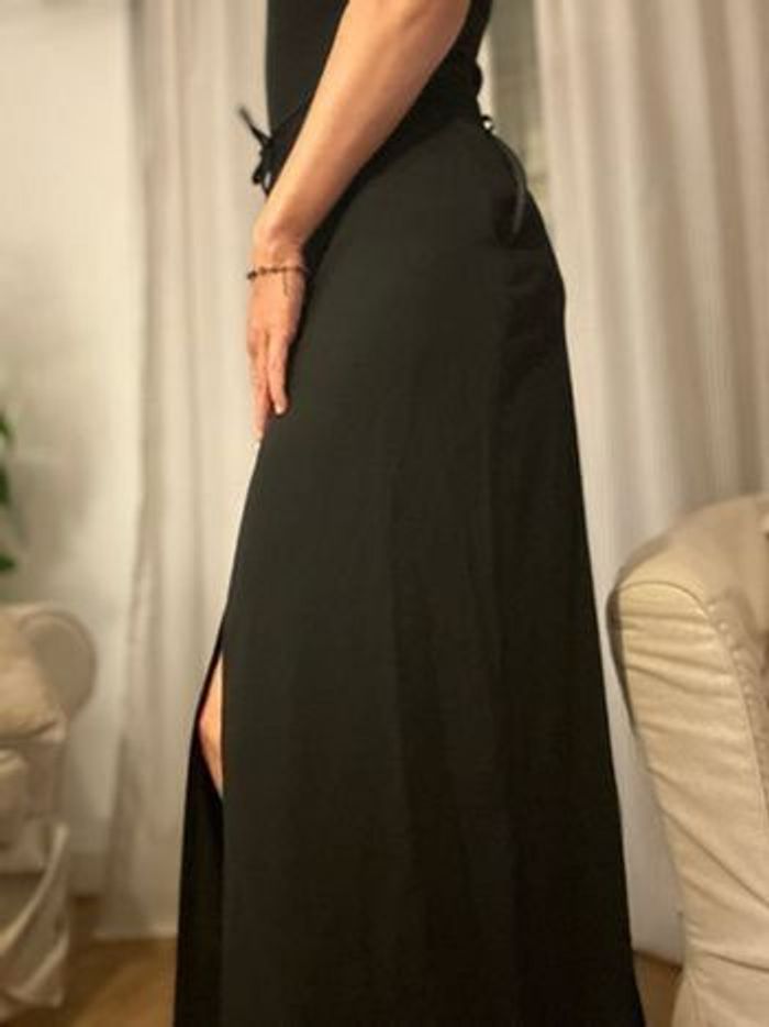 Jupe longue échancré élégante noir taille L - photo numéro 4