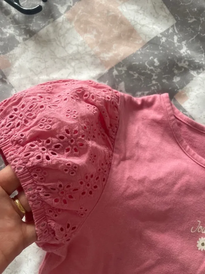 Teeshirt fille dentelle - photo numéro 4