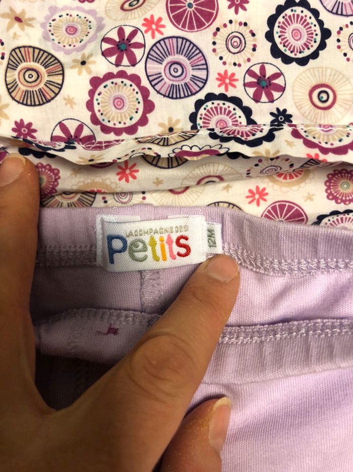 Ensemble Blouse legging parme 12m - photo numéro 4