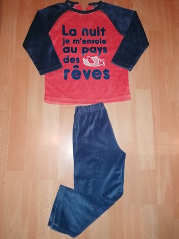 Pyjama velours 6 ans