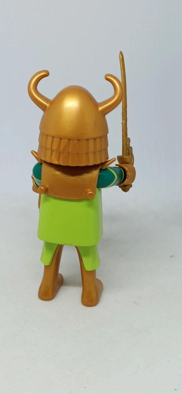 Homme samouraï doré et vert avec armes playmobil - photo numéro 3