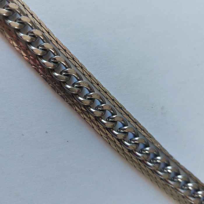 Bracelet argenté maille gourmette - photo numéro 2