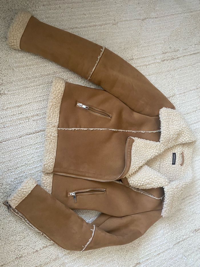 Manteau marron style aviateur