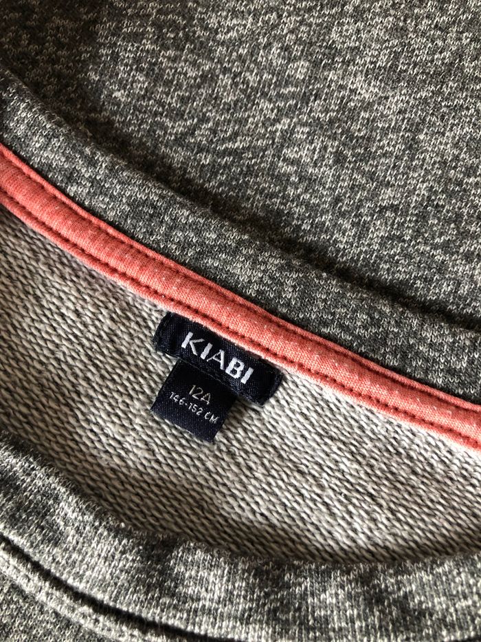 Pull sweat gris anthracite chiné 12 ans Kiabi - photo numéro 5