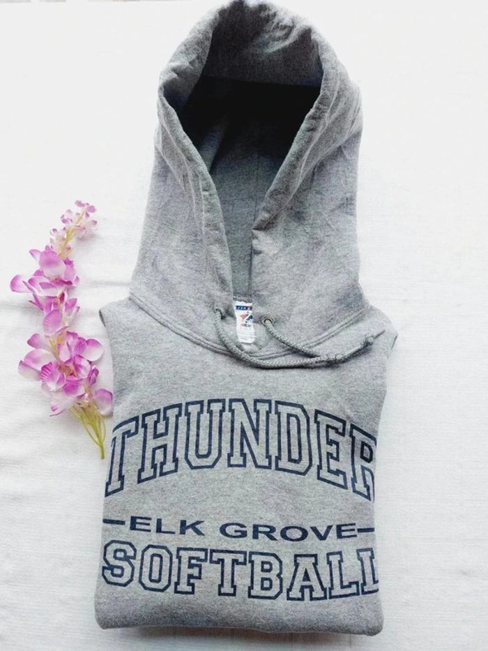 Sweat à capuche mixte Thunder Softball Taille S - photo numéro 11