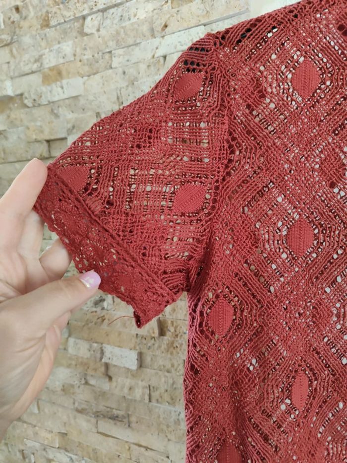 Haut bordeaux Zara taille L - photo numéro 4