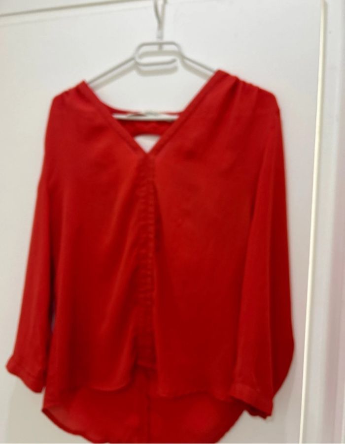 Blouse rouge taille xs - photo numéro 3