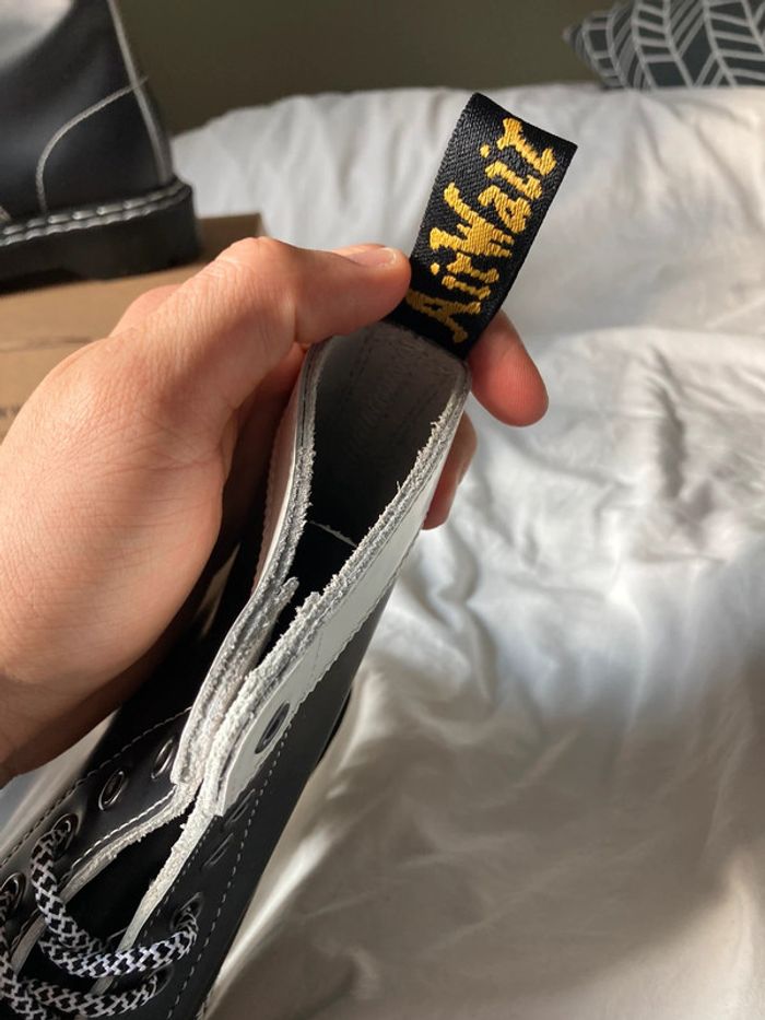 Bottines Femme Dr. Martens 1461 Bex Mono Noir et Blanc – Semelle Épaisse – Taille 38 - photo numéro 4