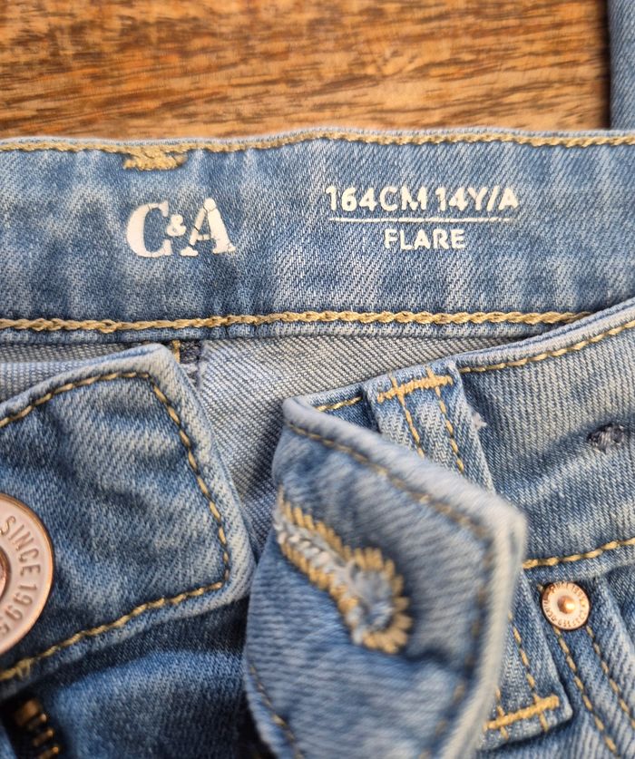 Jeans jambes évasées 14 ans 164cm - photo numéro 4
