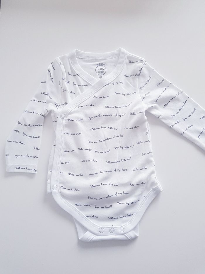 Baby Club - Lot de 2 bodies croisés - Mixte - Coton bio - Neuf avec étiquette ! - photo numéro 2