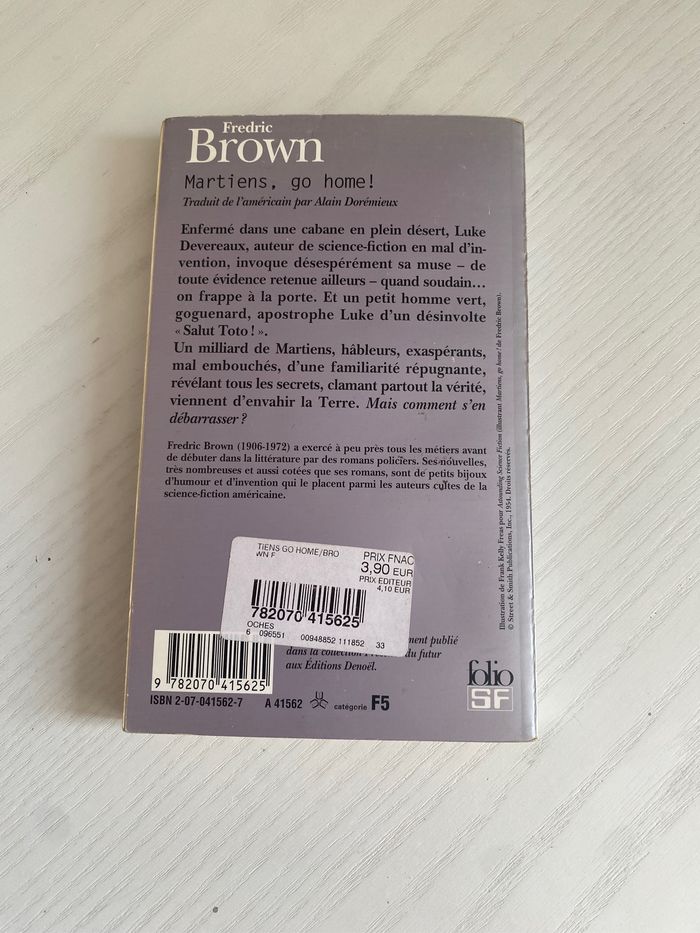 Livre Martiens Go Home Frédéric Brown - photo numéro 2